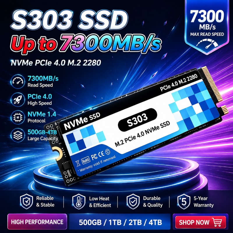 S303 M.2 NVMe Internal 500GB/1 - đánh giá và giá M.2 Nvme 4Tb Pcie 4.0 Ssd